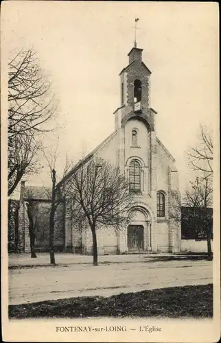 Ak Fontenay sur Loing Loiret, l´Église