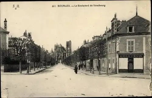 Ak Bourges Cher, Boulevard de Strasbourg