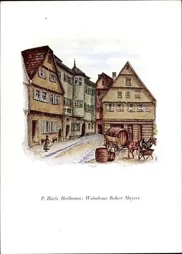 Künstler Ak Härle, P., Heilbronn am Neckar, Wohnhaus Robert Mayers