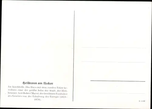 Künstler Ak Härle, P., Heilbronn am Neckar, Wohnhaus Robert Mayers