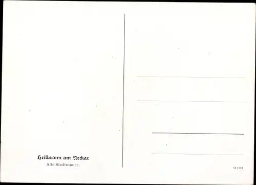 Künstler Ak Härle, P., Heilbronn am Neckar, Alte Stadtmauer