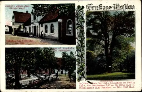 Ak Horburg-Maßlau Leuna an der Saale, Gasthof zur grünen Aue, Kaisereiche