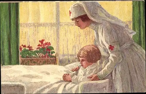 Ganzsachen Ak Schweiz, Bundesfeier 1921, Caritas, Krankenschwester, Rotes Kreuz