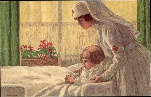 Ganzsachen Ak Schweiz, Bundesfeier 1921, Caritas, Krankenschwester, Rotes Kreuz