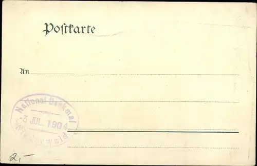 Ak Rüdesheim am Rhein in Hessen, Niederwalddenkmal