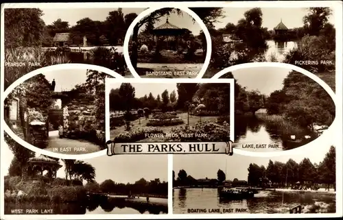 Ak Kingston upon Hull Yorkshire, The Parks, Different Views