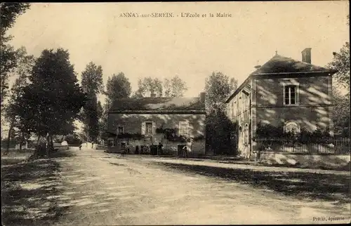 Ak Annay-sur-Serein Yonne, École et Mairie