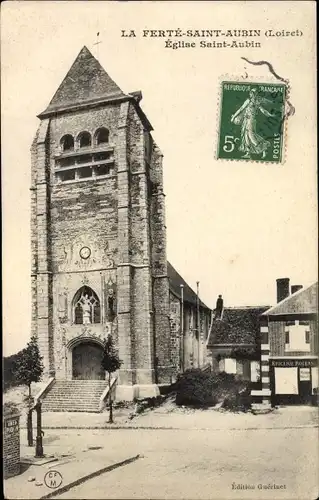 Ak La Ferté Saint Aubin Loiret, l´Église Saint Aubin