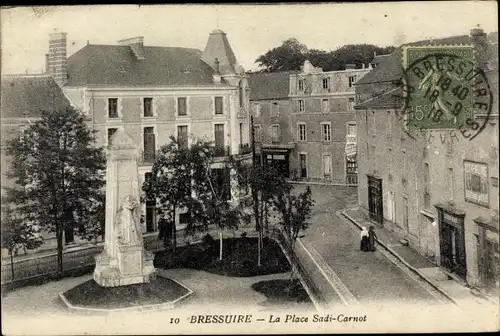 Ak Bressuire Deux Sèvres, Place Sadi Carnot