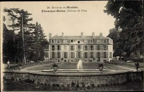 Ak Flins sur Seine, Château, Environs de Meulan