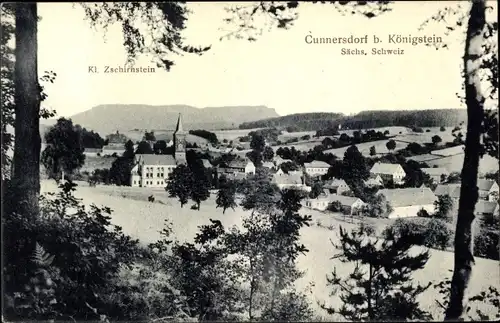 Ak Cunnersdorf Gohrisch Sachsen, Kleiner Zschirnstein