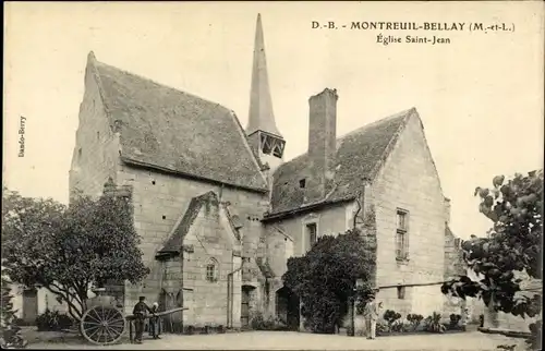 Ak Montreuil Bellay Maine et Loire, Eglise Saint Jean