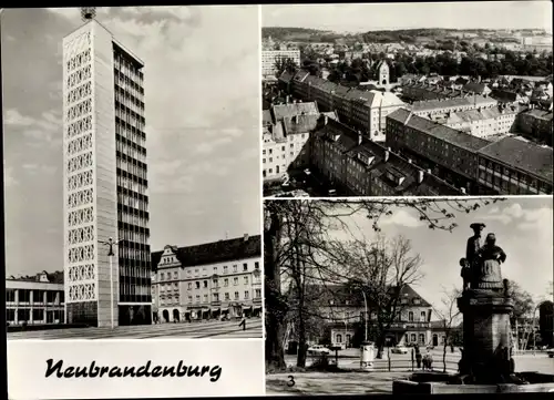 Ak Neubrandenburg in Mecklenburg, Haus der Kultur und Bildung, Mudder Schulten Brunnen