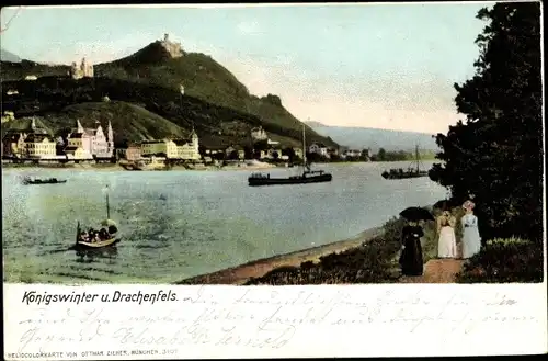 Ak Königswinter am Rhein, Drachenfels