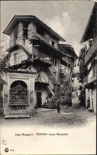 Ak Baveno Piemont, Lago Maggiore, Casa Morandi