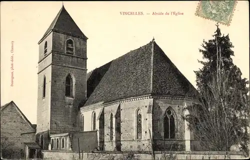 Ak Vincelles Yonne, Abside de l´Église