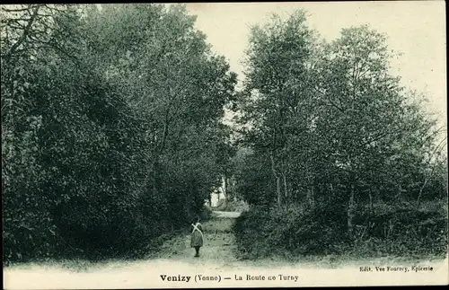 Ak Venizy Yonne, Route de Turny