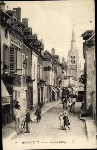 Ak Montargis Loiret, La Rue du Loing