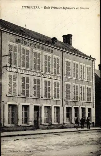 Ak Pithiviers Loiret, Ecole Primaire Superieure de Garcons, Ancienne Pension Beaurieux