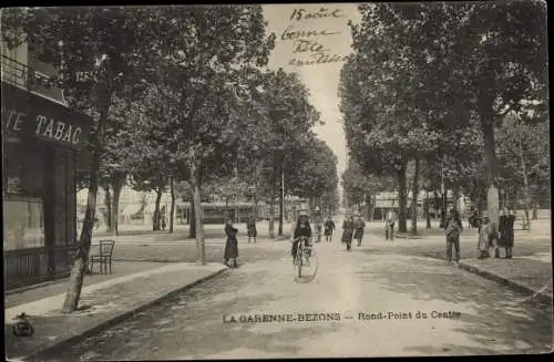 Ak La Garenne Bezons Hauts de Seine, Rond Point du Centre, Tabac