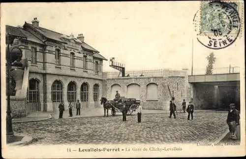 Ak Levallois Perret Hauts de Seine, Gare de Clichy Levallois