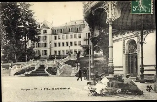 Ak Vittel Lothringen Vosges, Grand Hotel