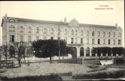 Ak Vittel Lothringen Vosges, Hotel Terminus