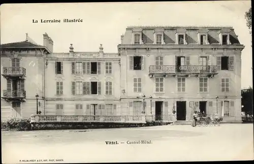 Ak Vittel Lothringen Vosges, Central Hotel