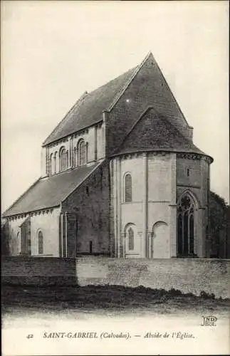 Ak Bayeux Calvados, Saint Gabriel, Abside de l'Église