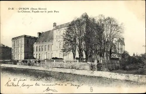 Ak Oyron Deux Sèvres, Château, Petit Parc