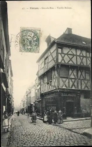 Ak Vierzon Cher, Grande Rue, Boulangerie