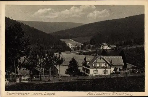 Ak Oberrittersgrün Breitenbrunn Erzgebirge, Am Landhaus Fritzschberg