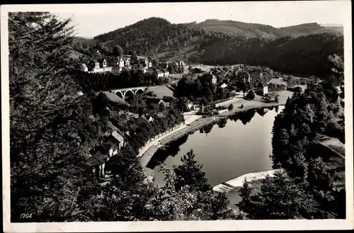 Ak Ziegenrück am Schiefergebirge Thüringen, Blick vom Schloßberg