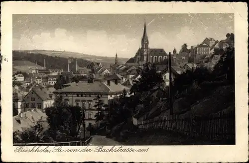 Ak Annaberg Buchholz Erzgebirge, Panorama von der Bachstraße