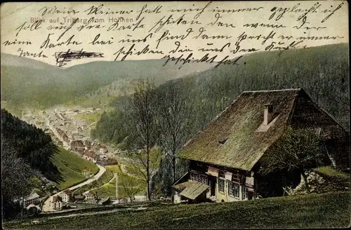 Ak Triberg im Schwarzwald, Panorama vom Hohnen