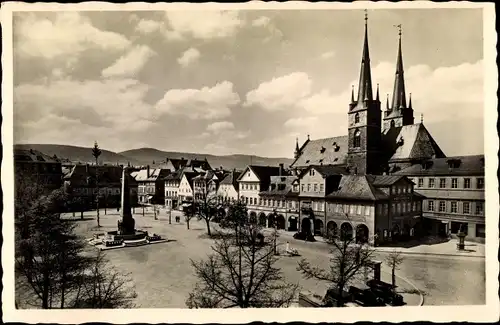 Ak Saalfeld an der Saale Thüringen, Markt, Johanniskirche