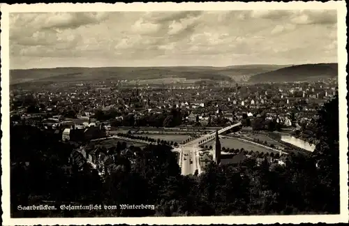 Ak Saarbrücken im Saarland, Panorama, Winterberg