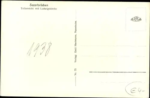 Ak Saarbrücken im Saarland, Panorama, Ludwigskirche