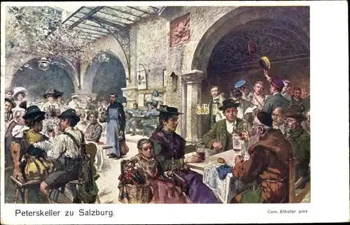 Künstler Ak Ethofer, C., Salzburg in Österreich, Peterskeller