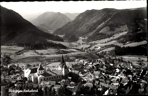 Ak Mariazell Steiermark, Blick gegen Hochschwab, Panorama
