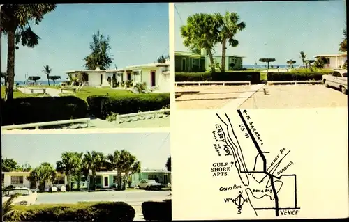 Landkarten Ak Nokomis Florida, Gulf Shore Apartments, Casey Key