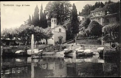 Ak Tremezzo Lombardia, Lago di Como, Lugano Hotel, Boote