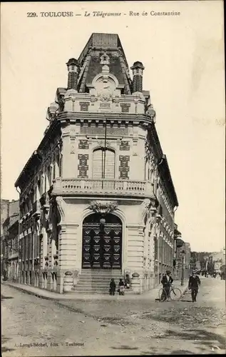 Ak Toulouse Haute Garonne, Le Telegramme, Rue de Constantine