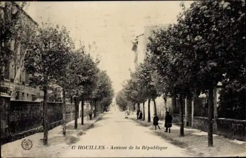 Ak Houilles Yvelines, Avenue de la Republique