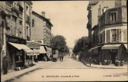 Ak Houilles Yvelines, Avenue de la Gare