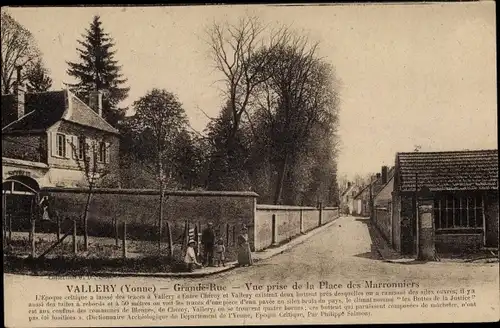 Ak Vallery Yonne, Grande Rue