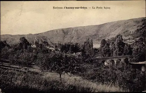 Ak Aunay sur Odon Calvados, La Petite Suisse