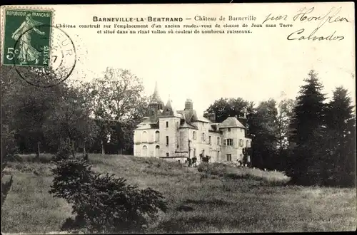 Ak Barneville la Bertrand Calvados, Château de Barneville