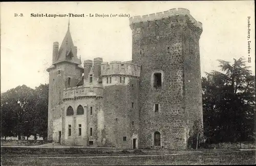 Ak Saint Loup sur Thouet Deux Sèvres, Le Donjon, XVe siecle