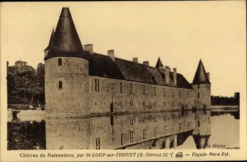 Ak Saint Loup sur Thouet Deux Sèvres, Chateau de Maisontiers, Facade Nord-Est